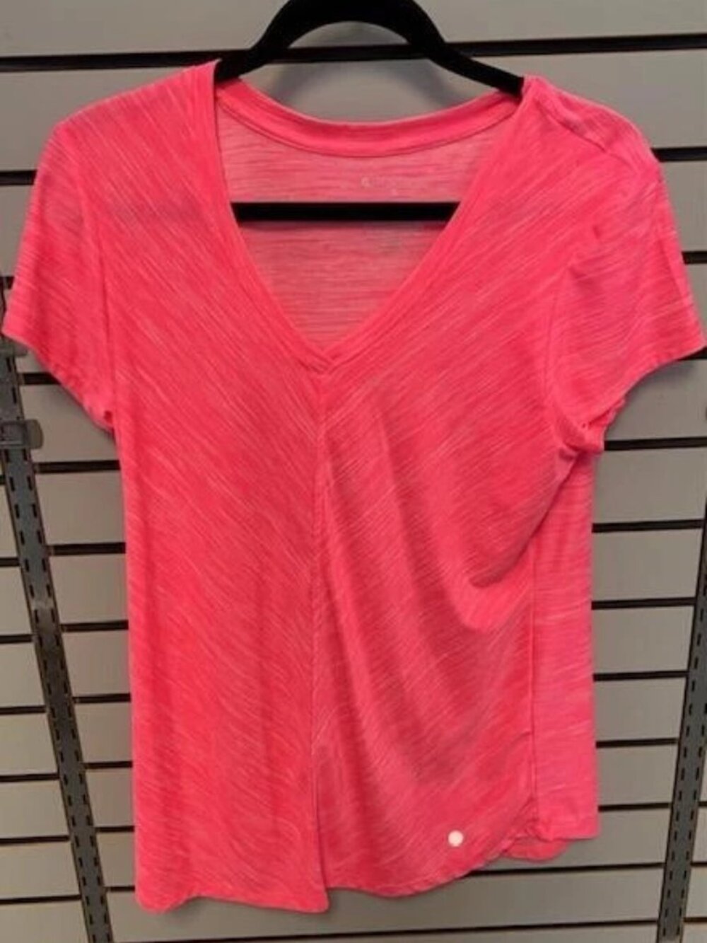 Bally Size XL V-Neck Pink Dri-Fit Workout Top